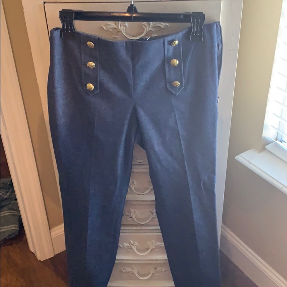 Banana Republic dress pants with brass buttons